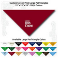 22"x22"x29" Wine Red Custom Printed Imported 100% Cotton Pet Bandanna